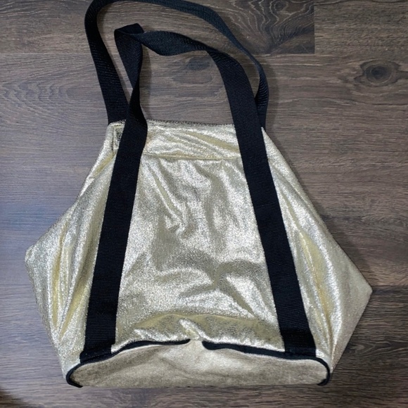 Victoria Secret Limited Edition Packable Duffel/Tote Bag/Metallic G… - Picture 3 of 9